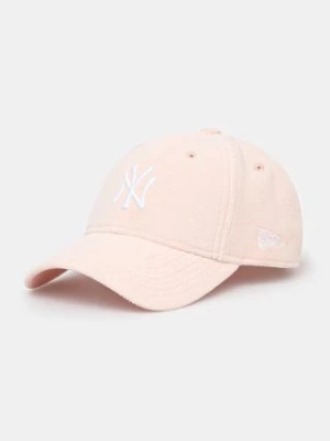 New Era czapka z daszkiem COSY 9FORTY® NEW YORK YANKEES kolor pomarańczowy z aplikacją 60565257