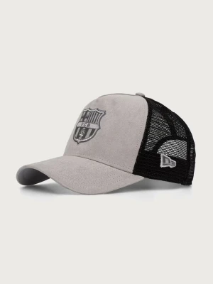 New Era czapka z daszkiem FAUX SUEDE TRUCKER szary