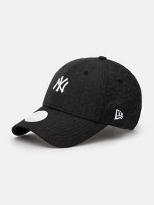 New Era czapka z daszkiem JACQUARD 9FORTY® NEW YORK YANKEES kolor czarny z aplikacją 60565266