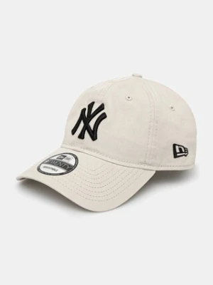 New Era czapka z daszkiem kolor beżowy z aplikacją 60471472