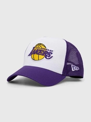 New Era czapka z daszkiem kolor biały z aplikacją LOS ANGELES LAKERS 60348857.WHITRPTRP-WHITRPTRP