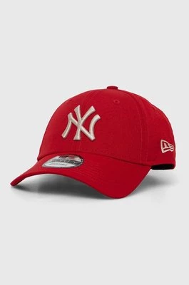 New Era czapka z daszkiem kolor czerwony z aplikacją NEW YORK YANKEES
