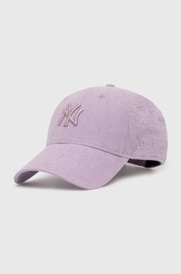 New Era czapka z daszkiem kolor fioletowy z aplikacją LOS ANGELES DODGERS