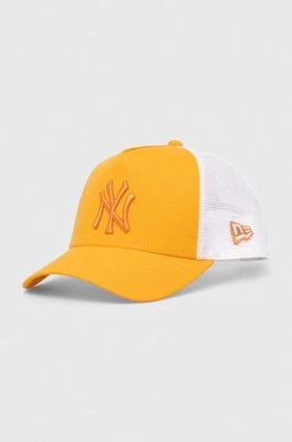 New Era czapka z daszkiem kolor pomarańczowy z aplikacją NEW YORK YANKEES