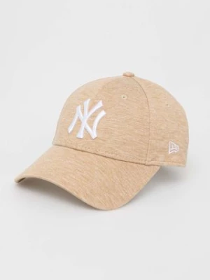 New Era czapka z daszkiem kolor żółty z aplikacją NEW YORK YANKEES