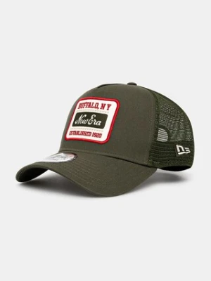 New Era czapka z daszkiem NE Patch Trucker kolor zielony z aplikacją 60603678