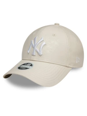 New Era Czapka z daszkiem New York Yankees Crinkled Pu 9Forty 60595393 Écru