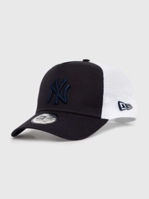 New Era czapka z daszkiem New York Yankees kolor granatowy wzorzysta 60435247