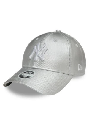 New Era Czapka z daszkiem New York Yankees Met Denim 9Forty 60595374 Srebrny