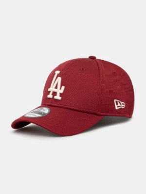 New Era czapka z daszkiem PIVOT KNIT 9FORTY® LOS ANGELES DODGERS kolor bordowy z aplikacją 60565473