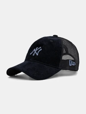 New Era czapka z daszkiem sztruksowa 0 kolor granatowy 60691101