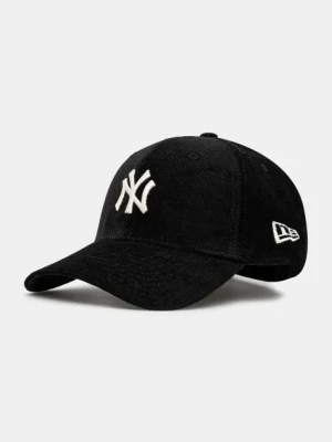 New Era czapka z daszkiem sztruksowa kolor czarny z aplikacją 60595254