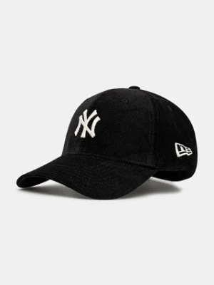 New Era czapka z daszkiem sztruksowa kolor czarny z aplikacją 60595254