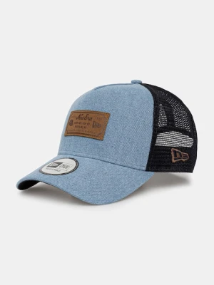 New Era czapka z daszkiem trucker DENIM LEATHER PATCH TRUCKER