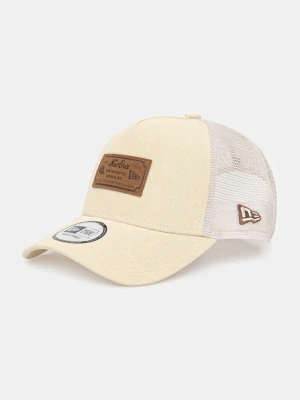 New Era czapka z daszkiem trucker DENIM LEATHER PATCH TRUCKER
