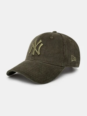 New Era czapka z daszkiem Two Tone Cord 940 NYY kolor zielony z aplikacją 60595430