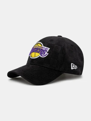 New Era czapka z daszkiem welurowa Tonal Check 940 Lakers