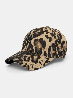 New Era czapka z daszkiem z bawełną LEOPARD 920 NYY beżowy