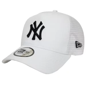 New Era Essential New York Yankees MLB Trucker Cap 12285467, Męskie, Białe, czapki z daszkiem, bawełna, rozmiar: OSFM