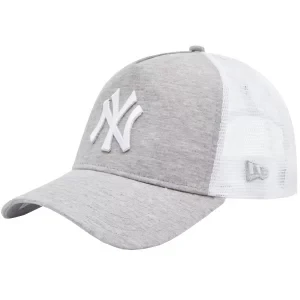 New Era Jersey Ess 9FORTY New York Yankees Trucker Cap 12381106, Męskie, Szare, czapki z daszkiem, poliester, rozmiar: OSFM