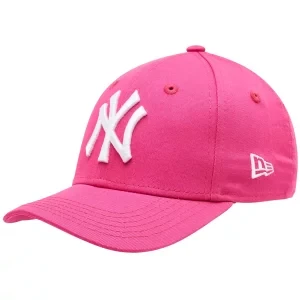 New Era Kids League Essential 9FORTY New York Yankees Cap 10877284, Dla dziewczynki, Różowe, czapki z daszkiem, poliester, rozmiar: CHILD