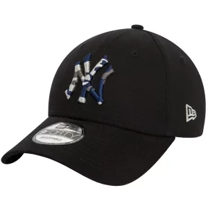 New Era League Essentials 940 New York Yankees Cap 60435189, Męskie, Czarne, czapki z daszkiem, bawełna, rozmiar: OSFM