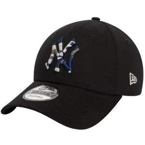 New Era League Essentials 940 New York Yankees Cap 60435189, Męskie, Czarne, czapki z daszkiem, bawełna, rozmiar: OSFM