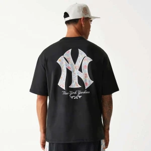 New Era MLB Infill York Yankees Oversized Tee mężczyźni T-Shirty i Polo czarny rozmiar Odzież