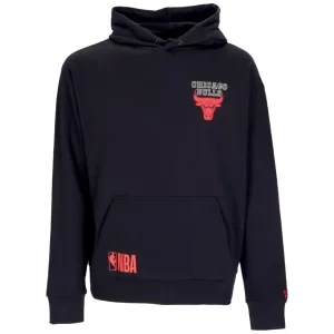 New Era NBA Chicago Bulls Team Logo Hoodie 60284623, Męskie, Czarne, bluzy, bawełna, rozmiar: L