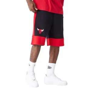 New Era NBA Colour Block Short Bulls 60416373, Męskie, Czerwone, spodenki, bawełna, rozmiar: L