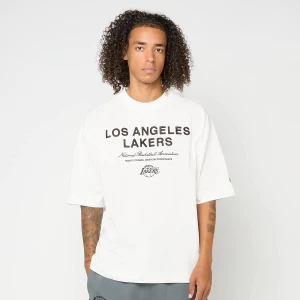 New Era NBA Linear Graphic Box Tee Los Angeles Lakers mężczyźni T-Shirty i Polo biały rozmiar Odzież