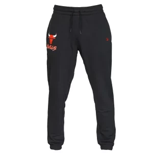 New Era NBA Team Chicago Bulls Logo Jogger 60284784, Męskie, Czarne, spodnie, bawełna, rozmiar: L