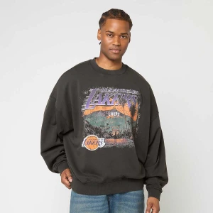 New Era NBA Washed Graphic Oversized Crew Los Angeles Lakers mężczyźni Bluzy wielokolorowy rozmiar Odzież