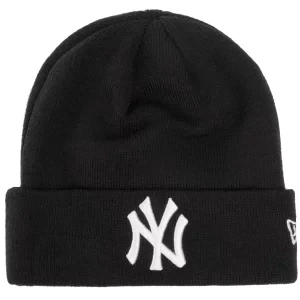 New Era New York Yankees Cuff Hat 12122728, Męskie, Czarne, czapki, akryl, rozmiar: OSFM