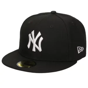 New Era New York Yankees MLB Basic Cap 10003436, Męskie, Czarne, czapki z daszkiem, poliester, rozmiar: 7 1/8