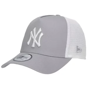 New Era New York Yankees MLB Clean Trucker Cap 11588490, Męskie, Szare, czapki z daszkiem, poliester, rozmiar: OSFA