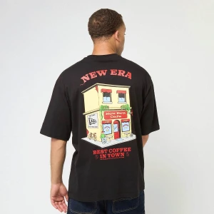 New Era Oversized Graphic Tee mężczyźni T-Shirty i Polo czarny rozmiar Odzież