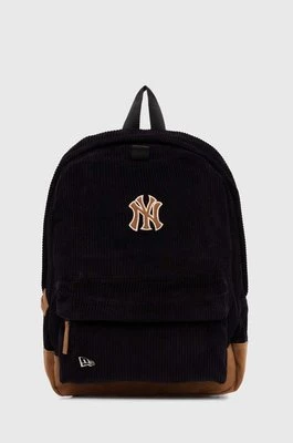 New Era plecak bawełniany CORD NEW YORK YANKEES kolor czarny duży z aplikacją 60503797