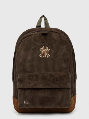 New Era plecak CORD NEW YORK YANKEES kolor zielony duży z aplikacją 60503794