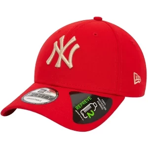 New Era Repreve 940 New York Yankees Cap 60435237, Męskie, Czerwone, czapki z daszkiem, poliester, rozmiar: OSFM