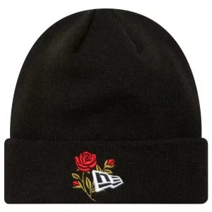Zdjęcie produktu New Era Rose Icon Cuff Knit Beanie Hat 60580728, Unisex, Czarne, czapki, akryl, rozmiar: OSFM