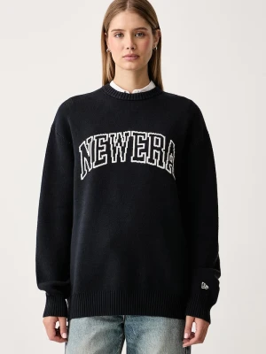 New Era sweter z wiskozą granatowy
