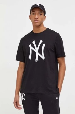 New Era t-shirt bawełniany kolor czarny z nadrukiem NEW YORK YANKEES