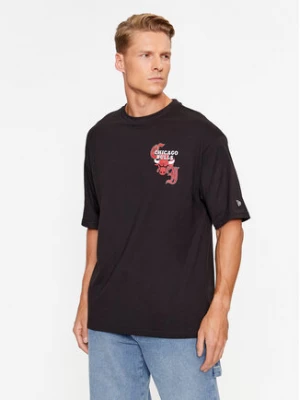 New Era T-Shirt Chicago Bulls Team Graphic 60416331 Czarny Regular Fit