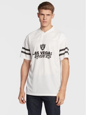 New Era T-Shirt Las Vegas Raiders NFL Script 60284671 Biały Relaxed Fit