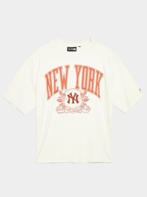 New Era T-Shirt Mlb Arch Graphic Os Nyy New York Yankees beżowy