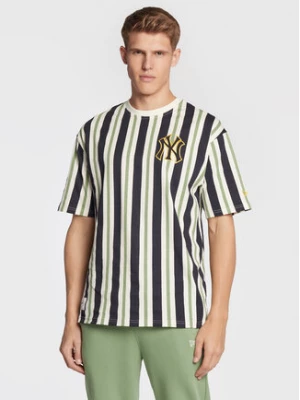 New Era T-Shirt New York Yankees Heritage Stripe 60284645 Kolorowy Oversize