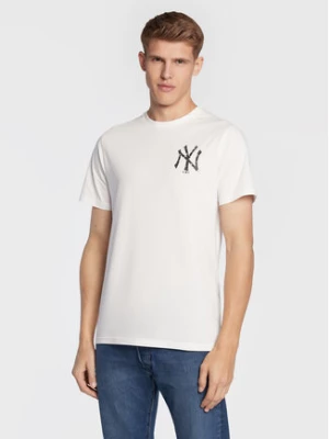 New Era T-Shirt New York Yankees Logo Infill 60284710 Biały Regular Fit