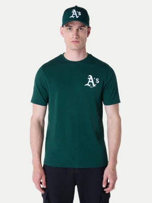 New Era T-Shirt Oakland Athletics MLB Pennant Graphic 60596214 Zielony Regular Fit