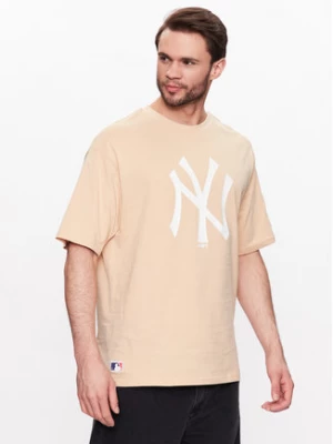 New Era T-Shirt Unisex New York Yankees Mlb League Essential 60332281 Beżowy Oversize